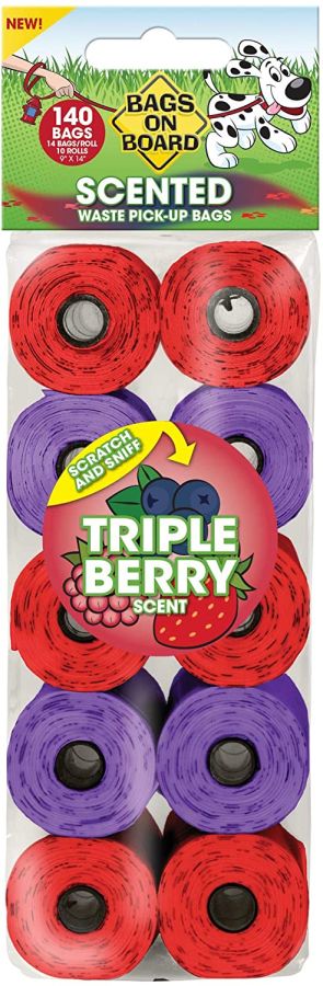 Bags on Board Triple Berry Scented Refill Bags, 140 Count