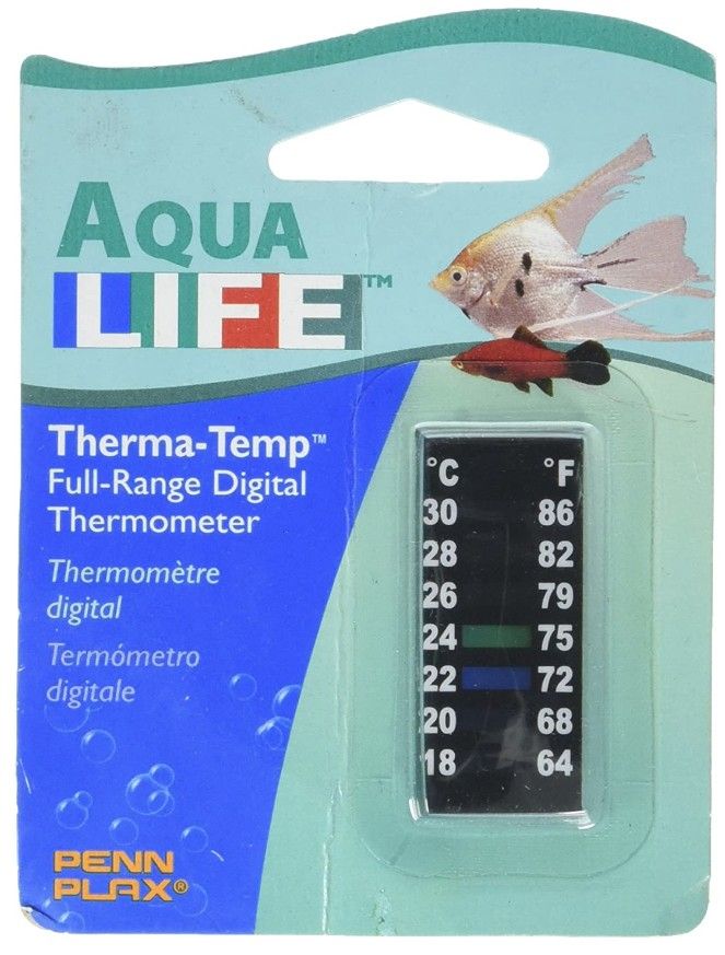 Penn Plax Digital Thermometer Small Strip - 2