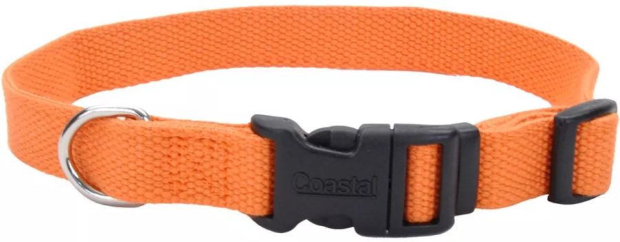 Coastal Pet New Earth Soy Adjustable Dog Collar Pumpkin Orange