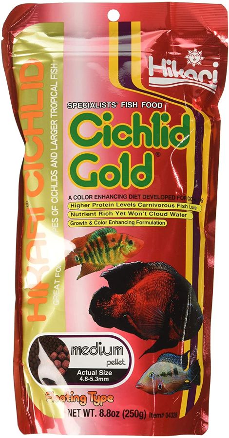 Hikari Cichlid Gold Color Enhancing Fish Food - Medium Pellet