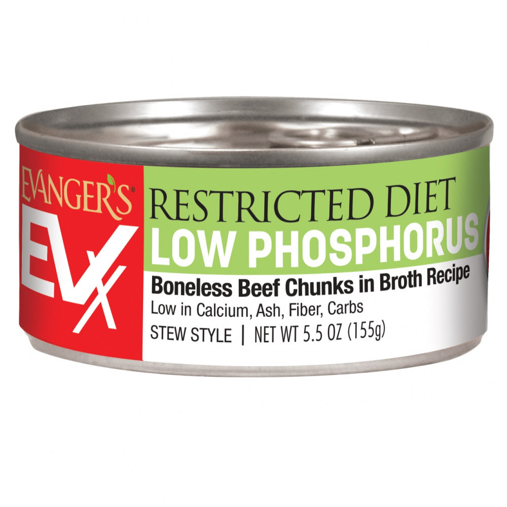Evanger's EVX Restricted Diet Low Phosphorus Boneless Beef for Cats