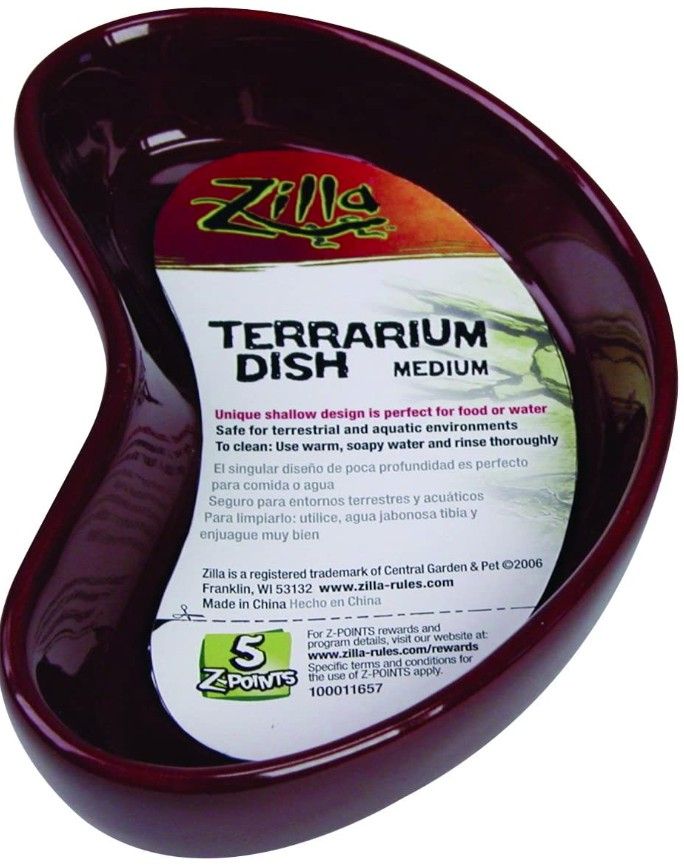 Zilla Kidney Shaped Terrarium Dish - Food or Water
