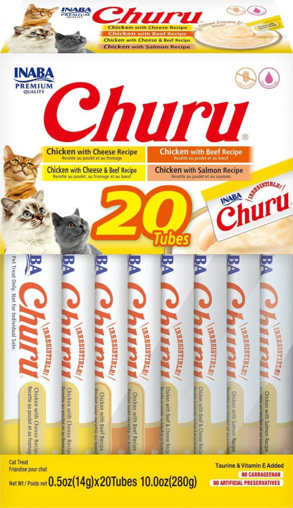 Inaba Cat Churu Chicken & Beef Variety Box 20 Tubes