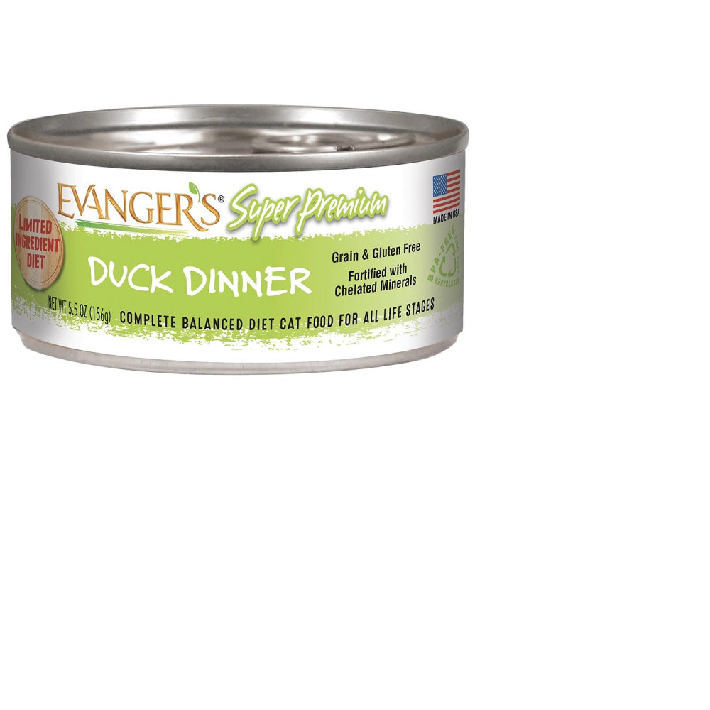 Evanger's Super Premium Duck Dinner Can Food for Cats