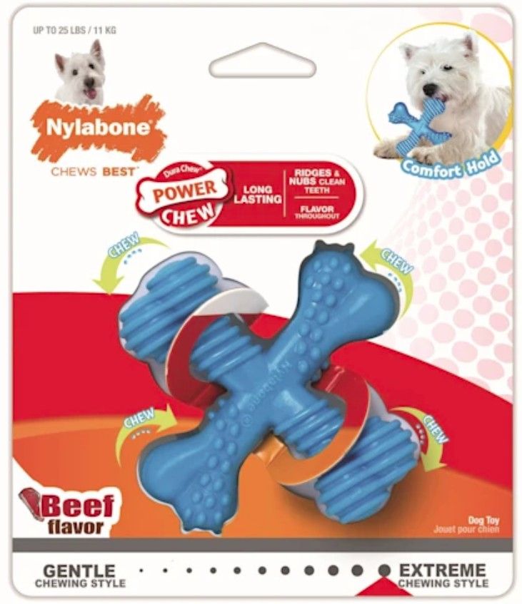 Nylabone Textured Souper Bone Senior Dog Chew Toy, Large