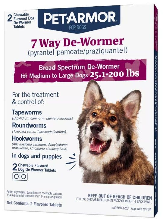 PetArmor 7 Way De-Wormer for Medium to Large Dogs