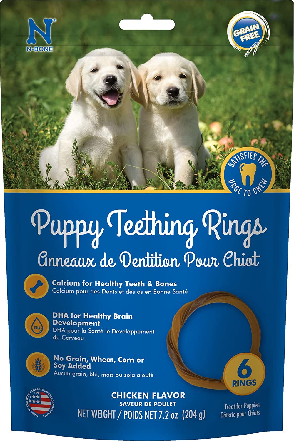 N-Bone Grain Free Puppy Teething Rings Chicken Flavor