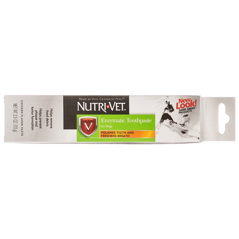 Nutri-Vet Enzymatic Toothpaste for Dogs Polishes Teeth and Freshens Breath Chicken Flavor