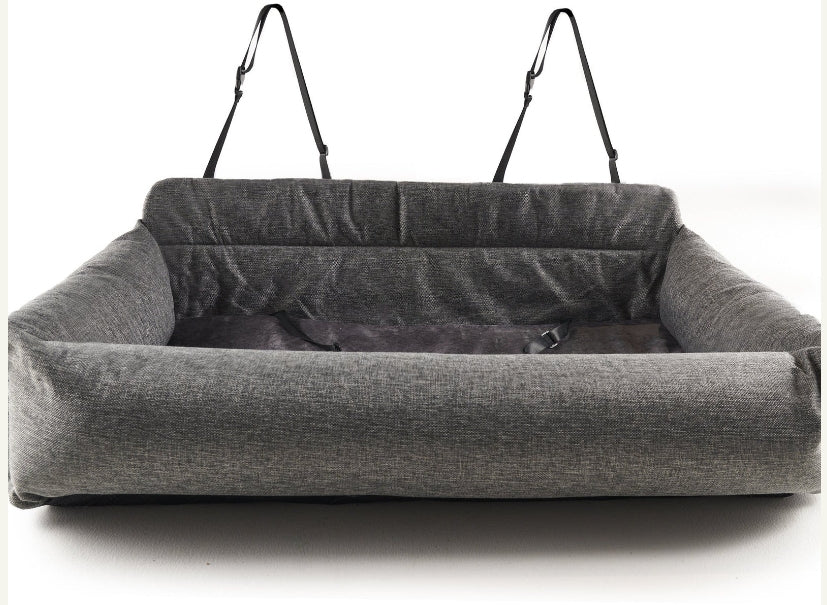 Paw PupProtector Memory Foam Dog Car Bed Gray