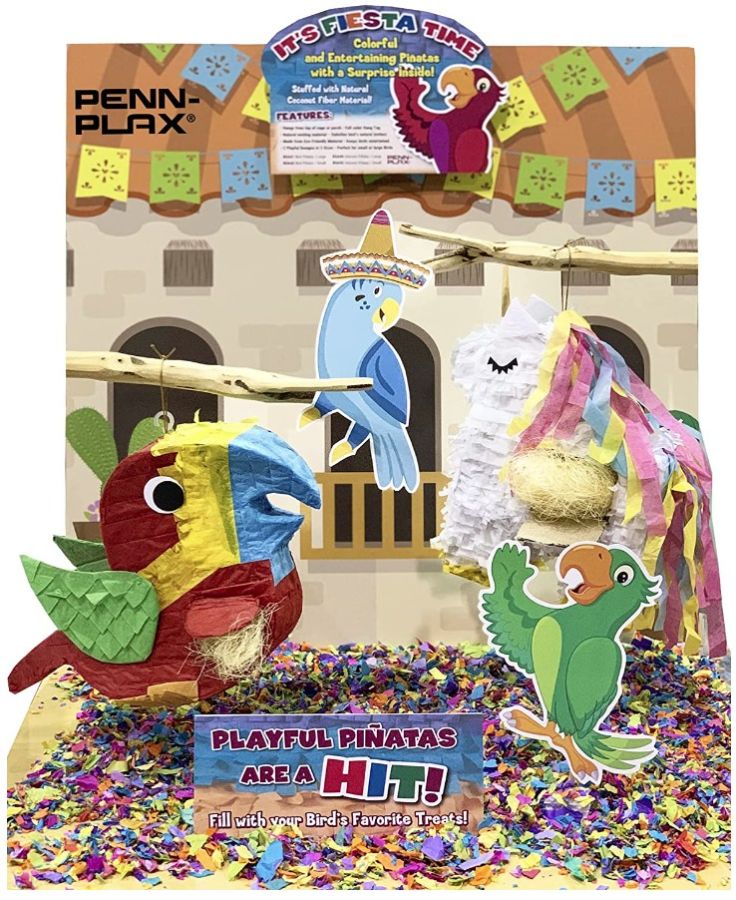 Penn Plax Large Bird Piñata Bird Toy