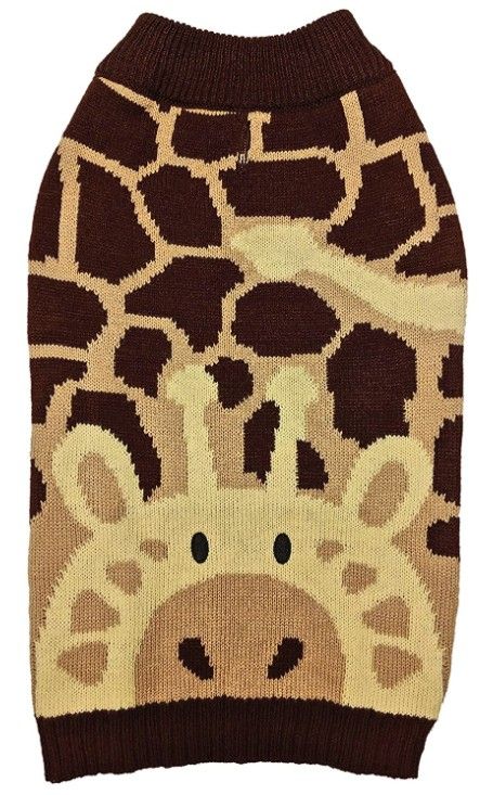 Fashion Pet Giraffe Dog Sweater Brown