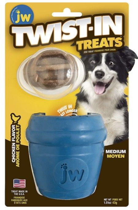 JW Pet Company 43505 Treat Tower Toys for Pets, Small, White/Rings of Blue,  Orange, Green