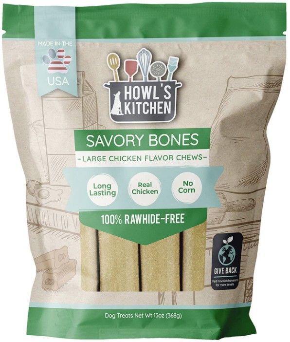 Howls Kitchen Savory Bones Chicken Flavored Chews Small