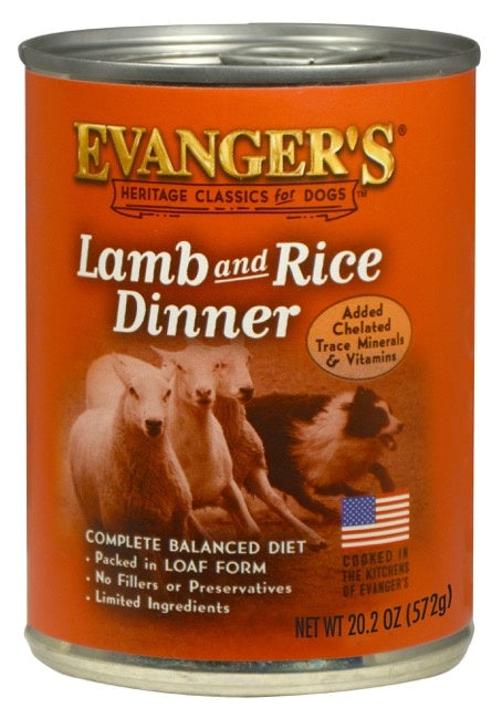 Evanger's Classic Lamb and Rice Dinner Canned Dog Food