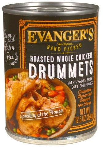 Evanger's Super Premium Hand Packed Roasted Chicken Drumett Canned Dog Food