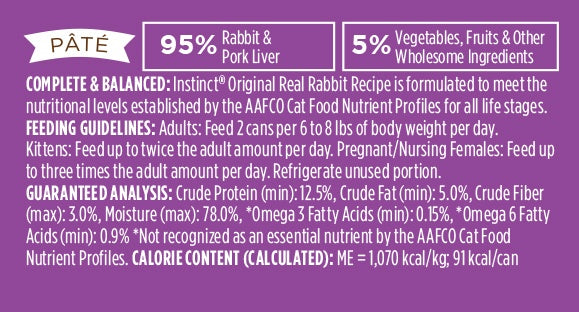 Instinct Grain-Free Rabbit Formula Canned Cat Food