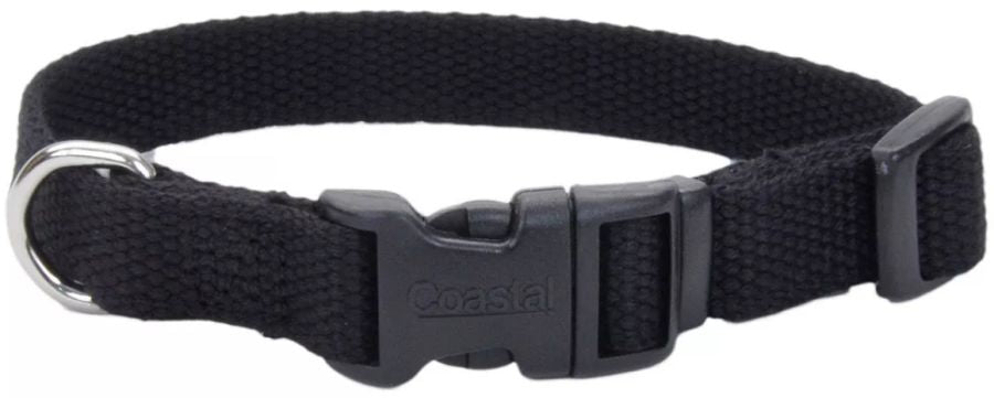 Coastal Pet New Earth Soy Adjustable Dog Collar Onyx Black