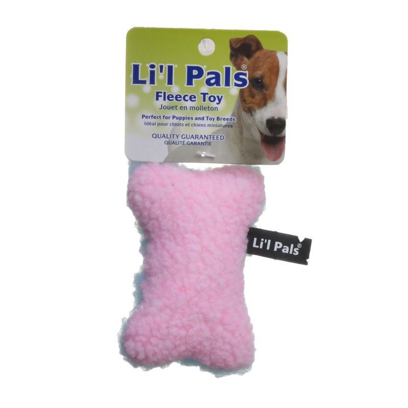 Li'l Pals Fleece Bone Toy for Dogs & Puppies