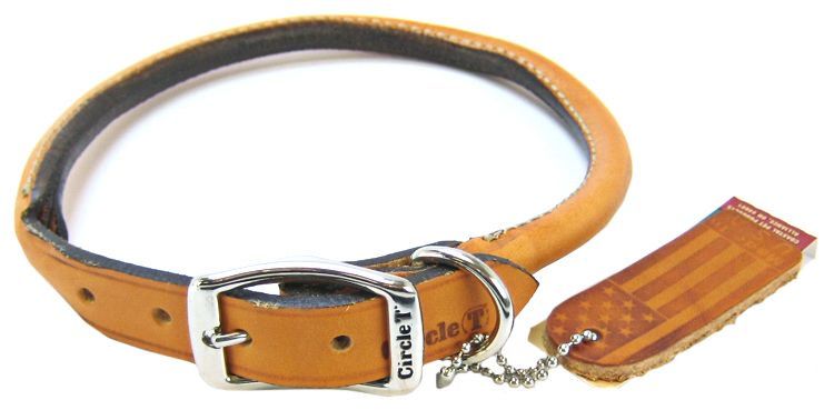 Circle T Leather Round Collar - Tan
