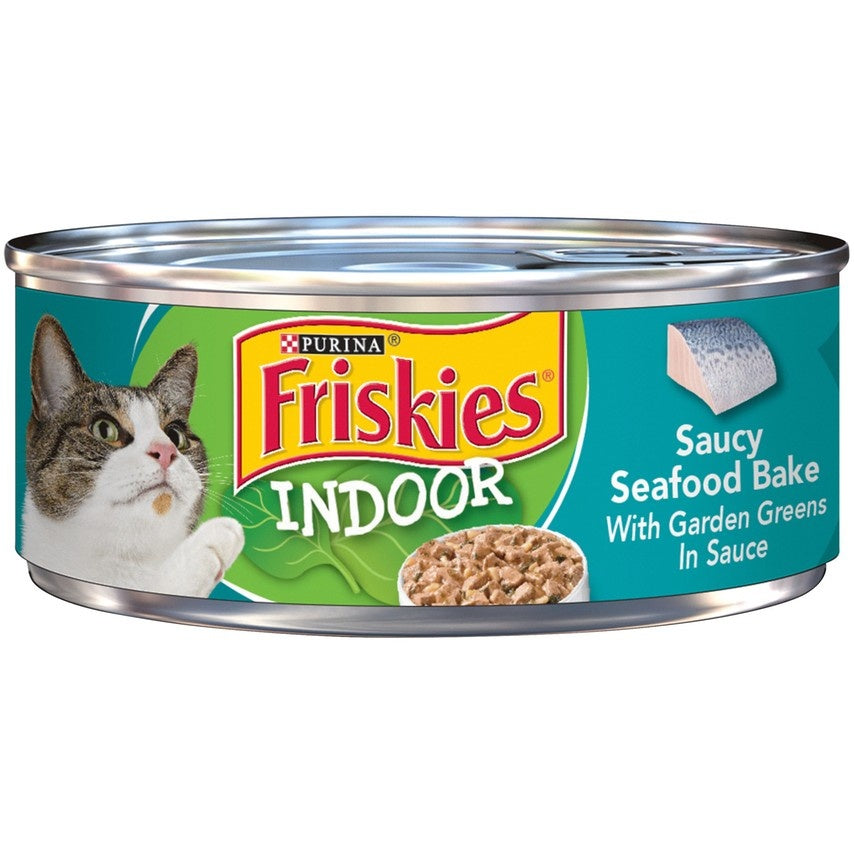 Friskies Selects Indoor Saucy Seafood Bake Canned Cat Food