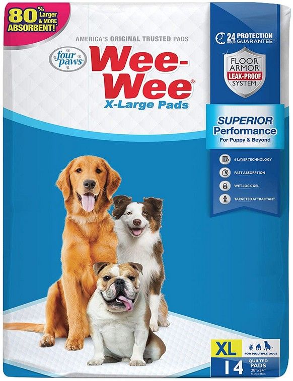 Four Paws X-Large Wee Wee Pads 28" x 34"