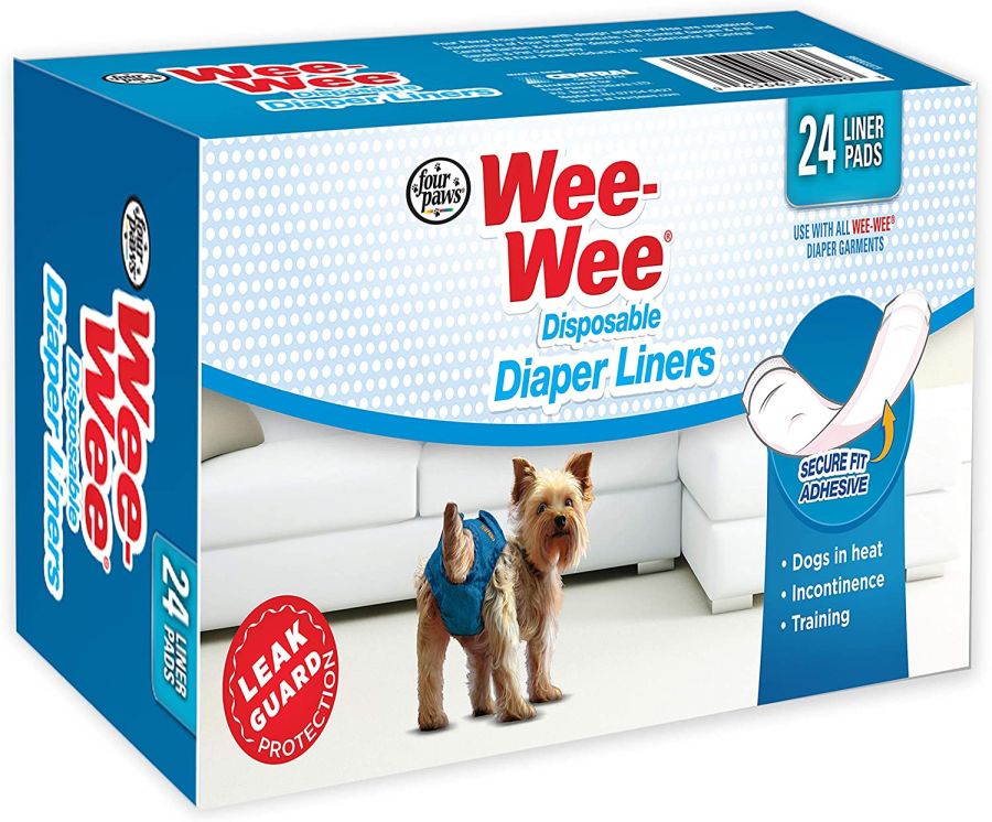Four Paws Wee Wee Diaper Garment Pads