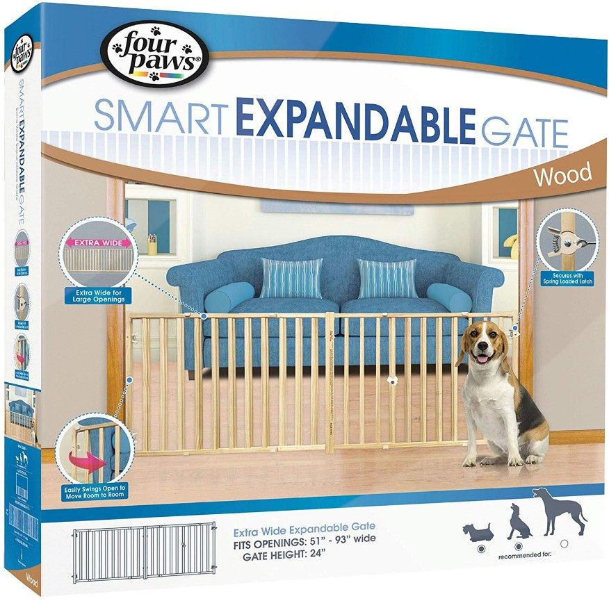 Four Paws Extra Wide Wood Safety Gate
