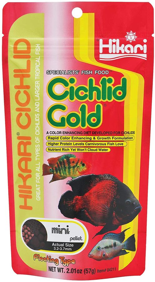 Hikari Cichlid Gold Color Enhancing Fish Food - Mini Pellet