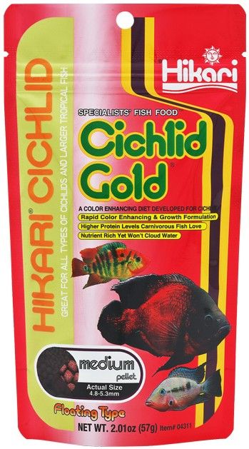 Hikari Cichlid Gold Color Enhancing Fish Food - Medium Pellet