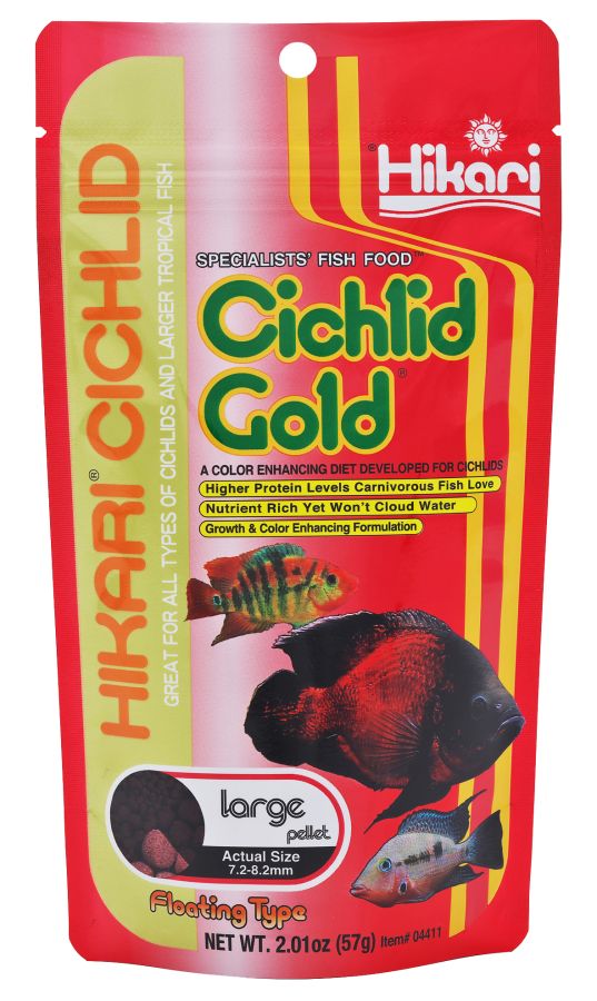 Hikari Cichlid Gold Color Enhancing Fish Food - Large Pellet