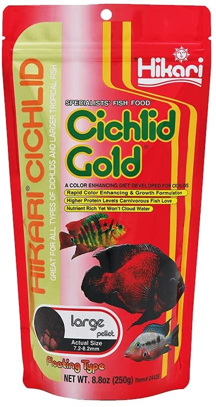 Hikari Cichlid Gold Color Enhancing Fish Food - Large Pellet
