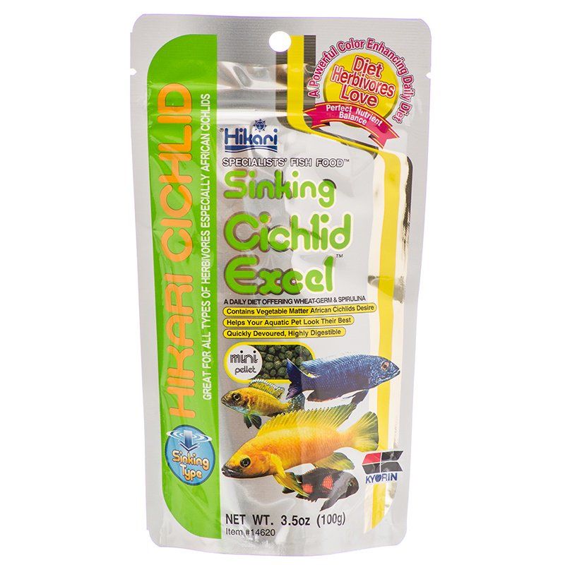 Hikari Cichlid Excel Sinking Fish Food - Mini Pellet