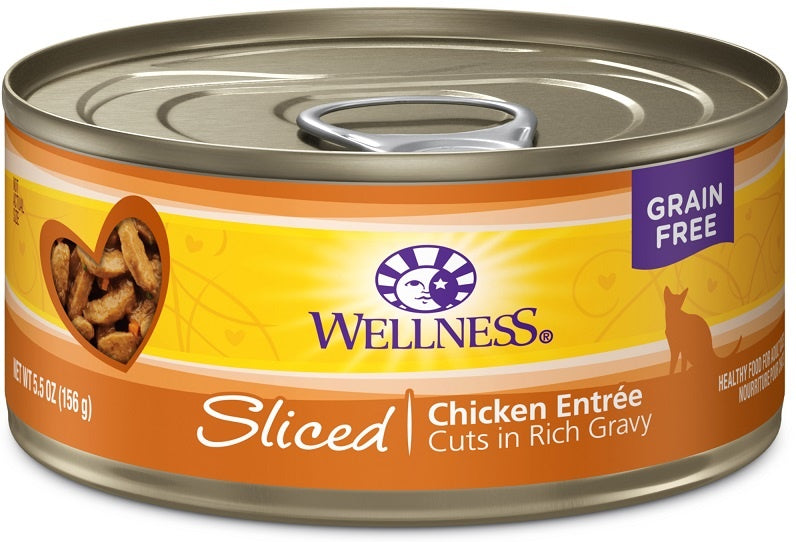 Wellness Grain Free Natural Sliced Chicken Entree Wet Canned Cat Food