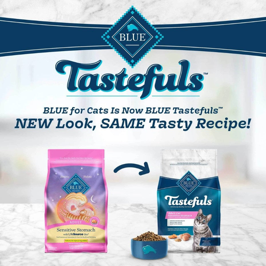 Blue Buffalo Tastefuls Adult Cat Sensitive Stomach Chicken & Brown Rice Recipe Dry Food