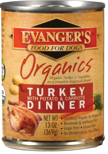 Evanger's 100% Organic Turkey with Potato And Carrots Canned Dog Food
