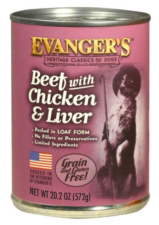 Evanger's Classic Beef with Chicken And Liver Canned Dog Food