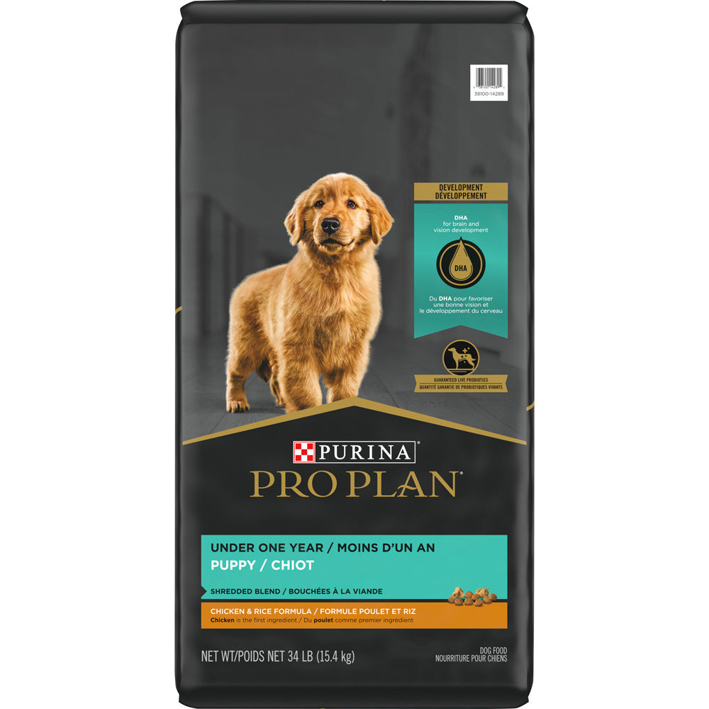 Purina Pro Plan Puppy Shredded Blend Chicken & Rice Formula Dry Dog Food
