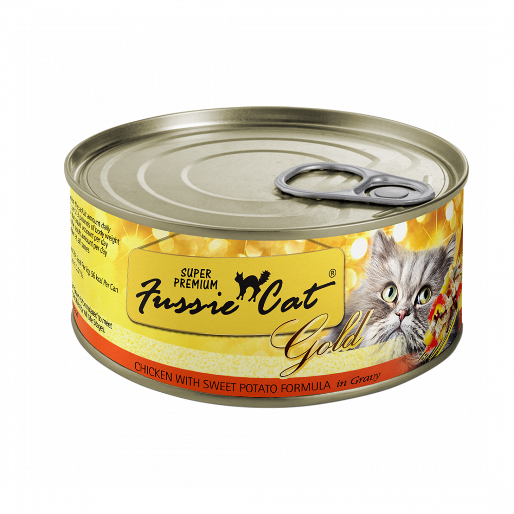 Fussie Cat Super Premium Chicken with Sweet Potato Formula in Gravy Canned Food