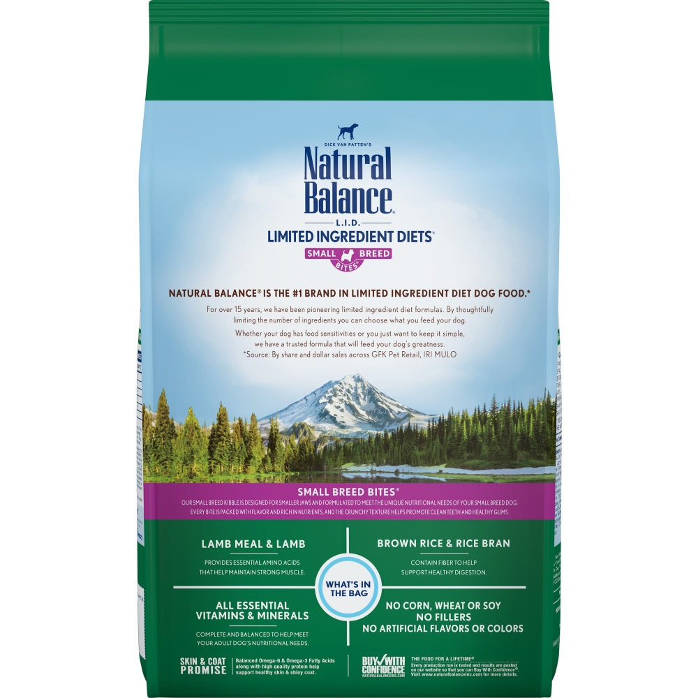 Natural Balance Limited Ingredient Lamb & Brown Rice Small Breed Recipe Dry Dog Food