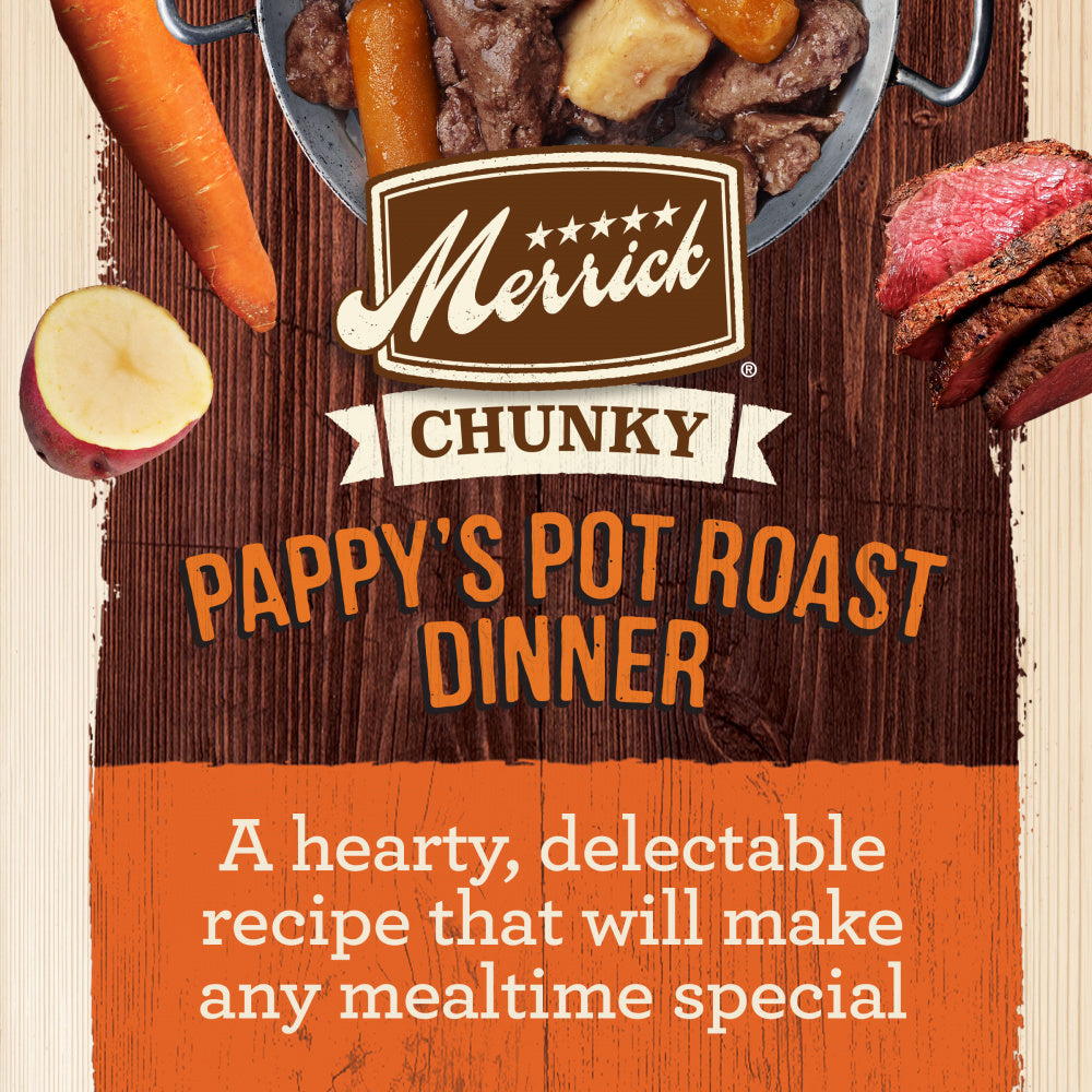 Merrick Grain Free Chunky Pappy's Pot Roast Dinner Canned Dog Food