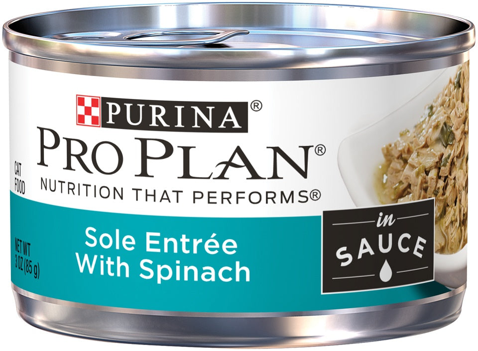 Purina Pro Plan Savor Adult Sole Entree with Spinach Braised in Sauce Canned Cat Food
