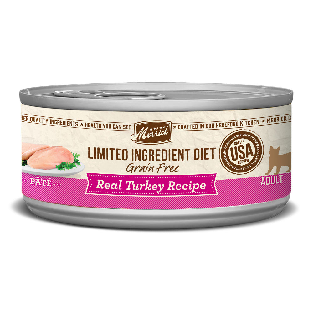 Merrick Limited Ingredient Diet Grain Free Real Turkey Recipe Pate Wet Cat Food