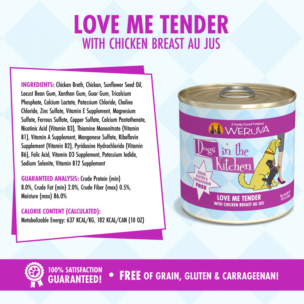 Weruva Dogs in the Kitchen Love Me Tender Grain Free Chicken Breast Canned Dog Food