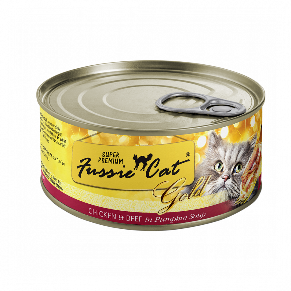 Fussie Cat Super Premium Grain Free Chicken & Beef in Pumpkin Soup Canned Cat Food