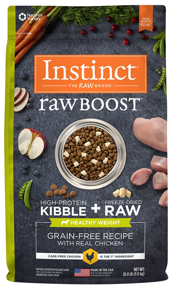 Instinct Raw Boost Healthy Weight Adult Grain Free Recipe with Real Chicken Natural Dry Dog Food