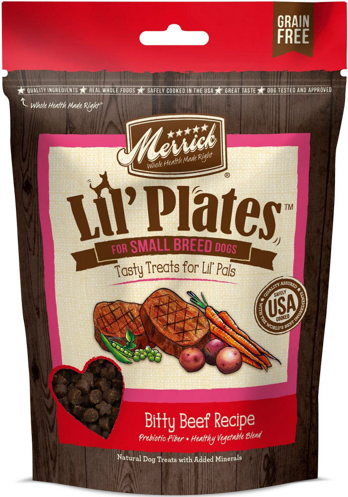 Merrick Lil' Plates Grain Free Bitty Beef Dog Treats