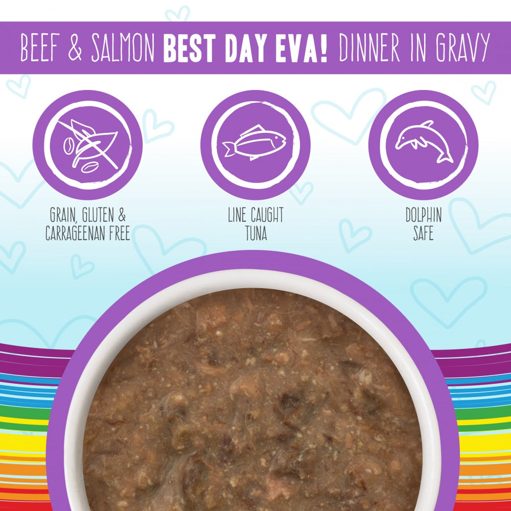 Weruva BFF Oh My Gravy Best Day Eva Grain Free Beef & Salmon in Gravy Canned Cat Food