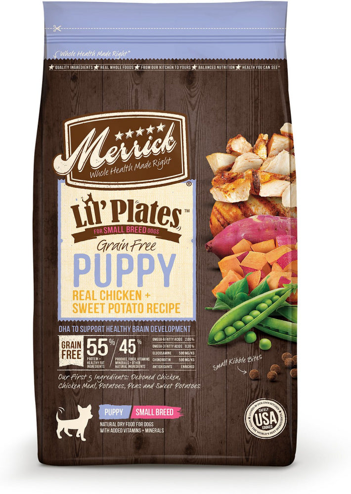 Merrick Lil' Plates Grain Free Puppy Small Breed Real Chicken & Sweet Potato Recipe Dry Dog Food