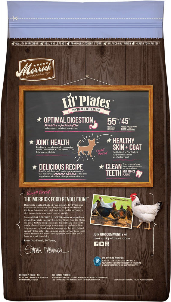 Merrick Lil' Plates Grain Free Puppy Small Breed Real Chicken & Sweet Potato Recipe Dry Dog Food