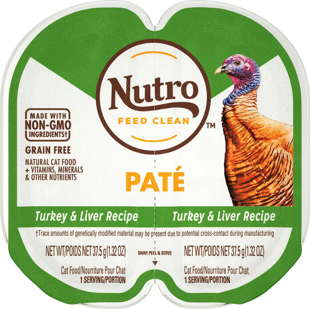 Nutro Perfect Portions Adult Grain Free Turkey & Liver Pate Wet Cat Food Trays